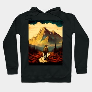 Hiking Wanderlust in the Wilderness: Not All Who Wander are Lost - J.R.R. Tolkien on a dark background Hoodie